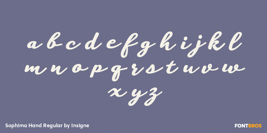 Sophima Hand Regular Font Poster #3