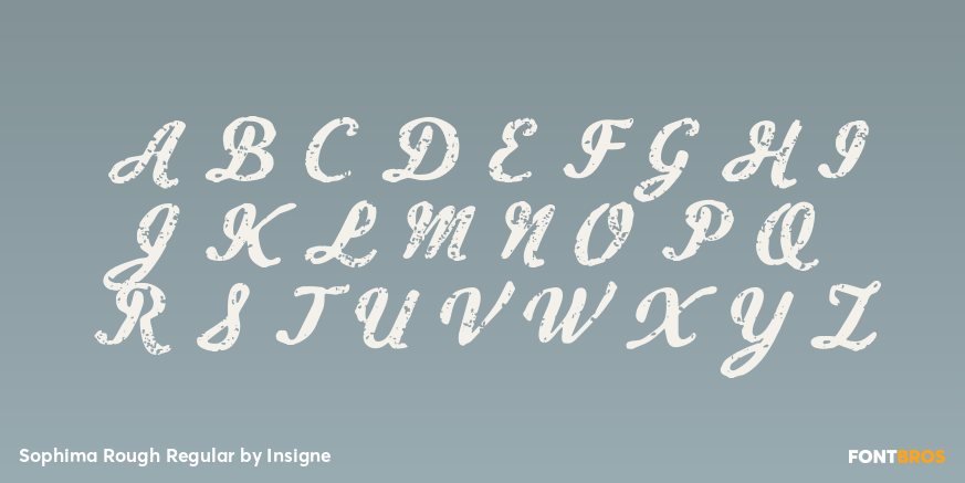 Sophima Rough Regular Font Poster #2