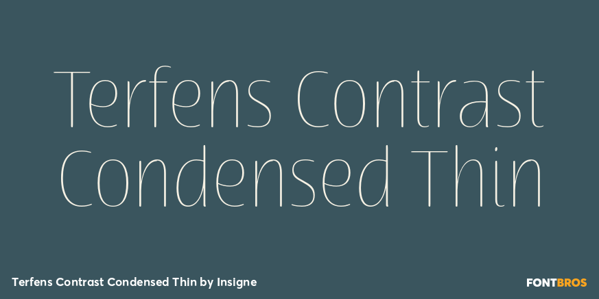 Terfens Contrast Condensed Thin Font Poster #1