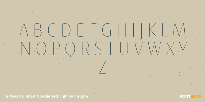 Terfens Contrast Condensed Thin Font Poster #2