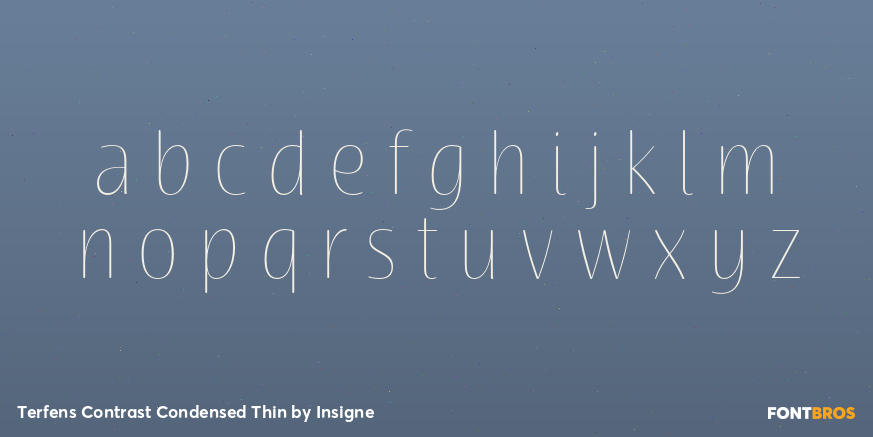 Terfens Contrast Condensed Thin Font Poster #3