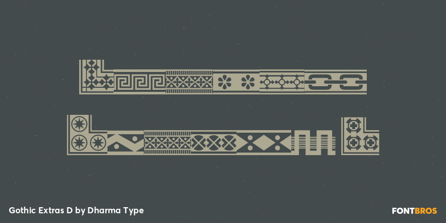 Gothic Extras D Font Poster #1