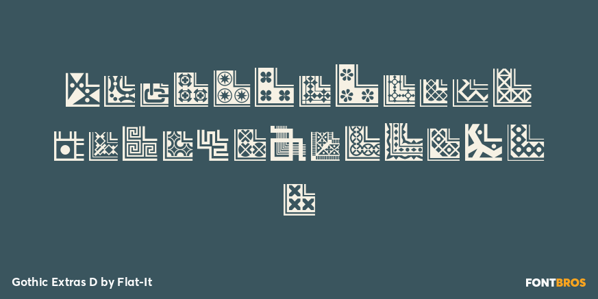 Gothic Extras D Font Poster #2