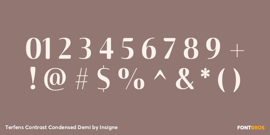 Terfens Contrast Condensed Demi Font Poster #1