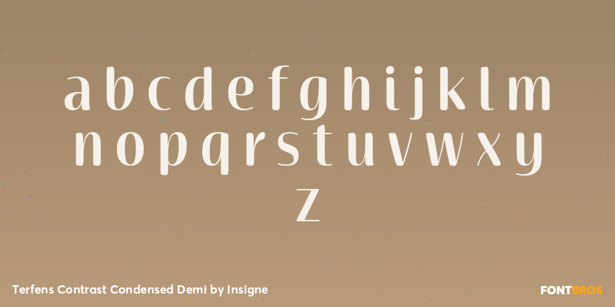 Terfens Contrast Condensed Demi Font Poster #3