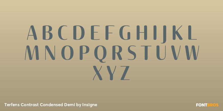 Terfens Contrast Condensed Demi Font Poster #1