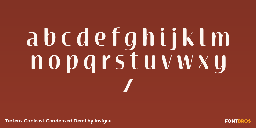 Terfens Contrast Condensed Demi Font Poster #1