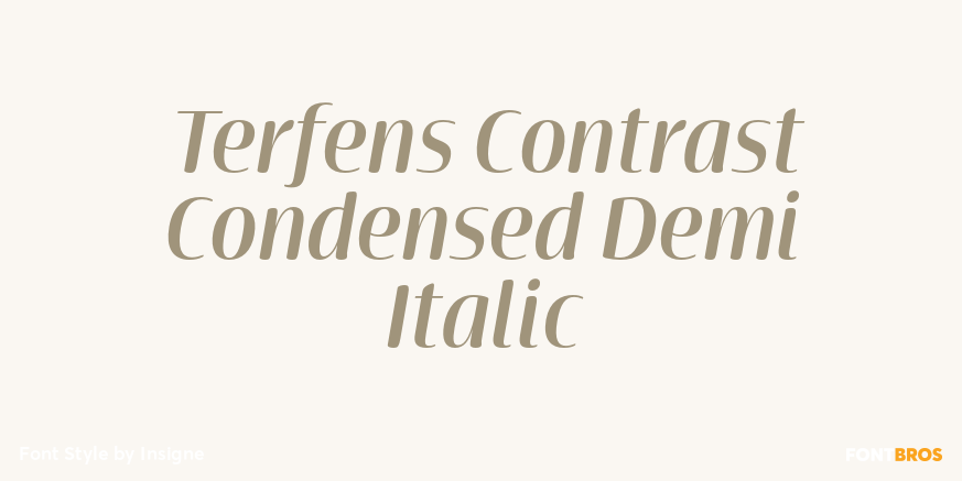 Terfens Contrast Condensed Demi Italic Font Poster #1