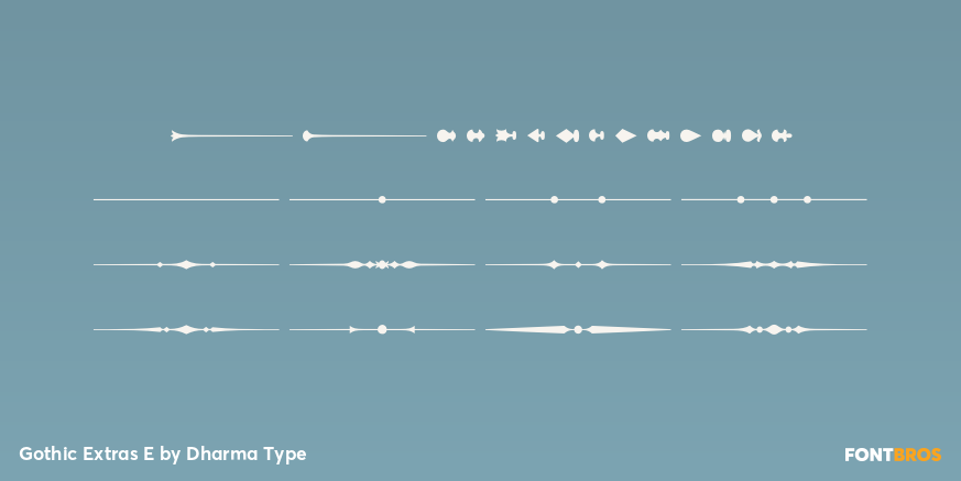 Gothic Extras E Font Poster #2