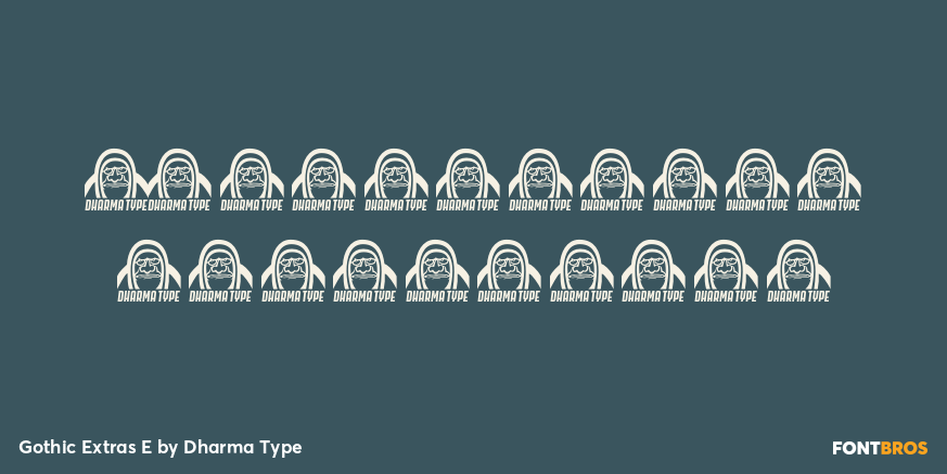 Gothic Extras E Font Poster #4