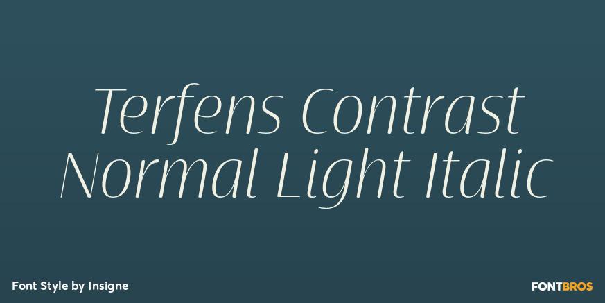 Terfens Contrast Normal Light Italic Poster