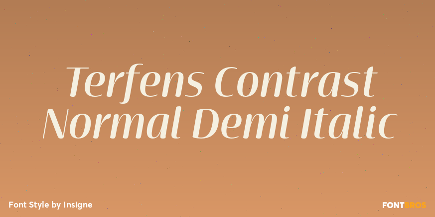 Terfens Contrast Normal Demi Italic Poster