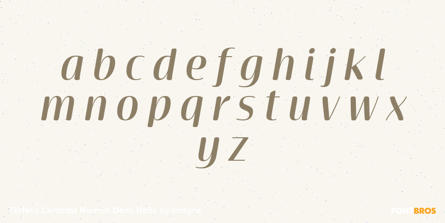 Terfens Contrast Normal Demi Italic Font Poster #1