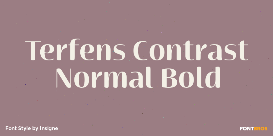 Terfens Contrast Normal Bold Poster
