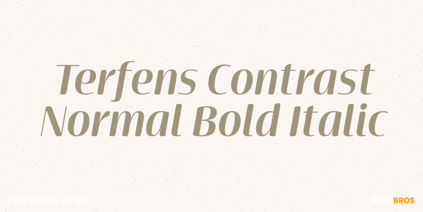Terfens Contrast Normal Bold Italic Poster