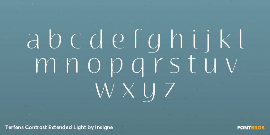 Terfens Contrast Extended Light Font Poster #1