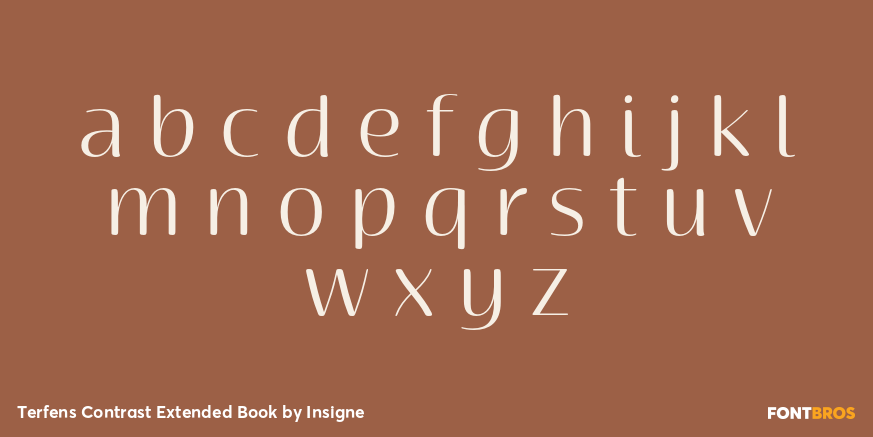 Terfens Contrast Extended Book Font Poster #1