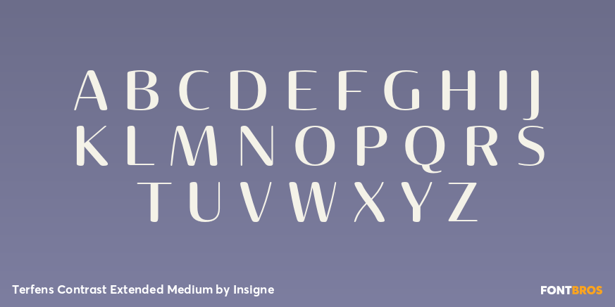 Terfens Contrast Extended Medium Font Poster #1