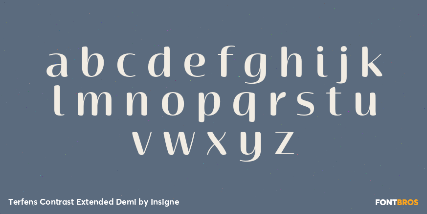 Terfens Contrast Extended Demi Font Poster #1