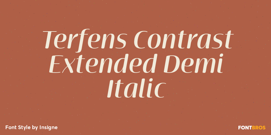 Terfens Contrast Extended Demi Italic Poster