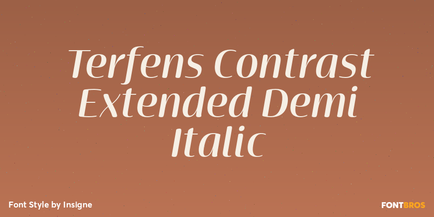 Terfens Contrast Extended Demi Italic Poster