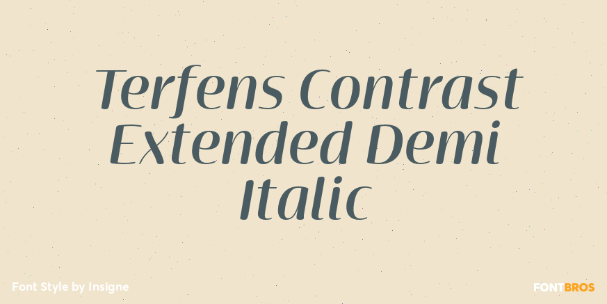 Terfens Contrast Extended Demi Italic Poster
