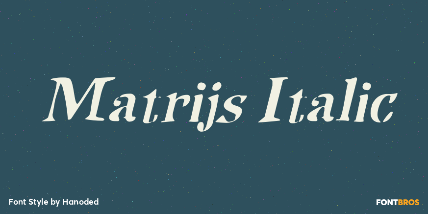 Matrijs Italic Poster