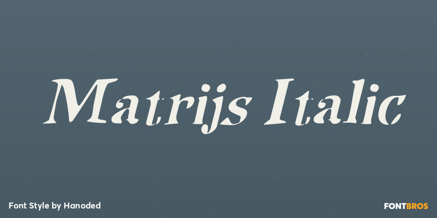 Matrijs Italic Poster