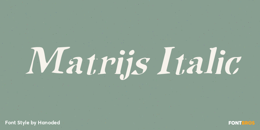 Matrijs Italic Poster