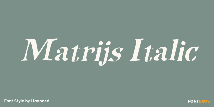 Matrijs Italic Poster