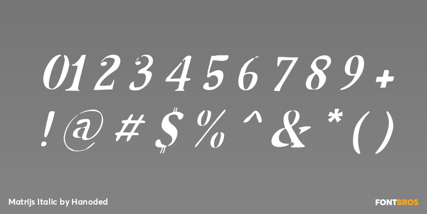 Matrijs Italic Font Poster #1