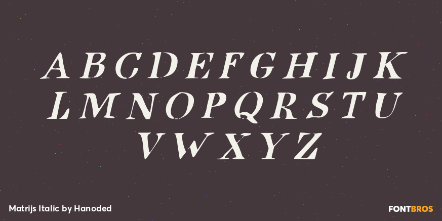 Matrijs Italic Font Poster #2