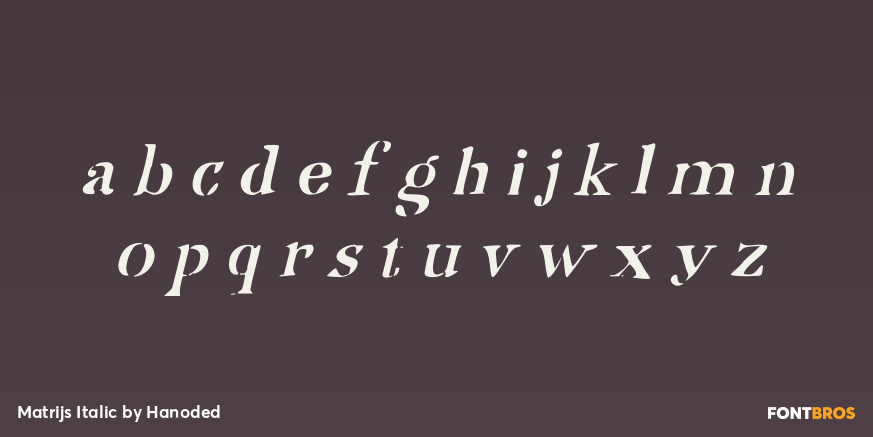 Matrijs Italic Font Poster #3