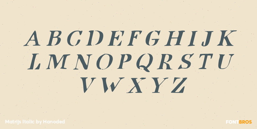 Matrijs Italic Font Poster #1