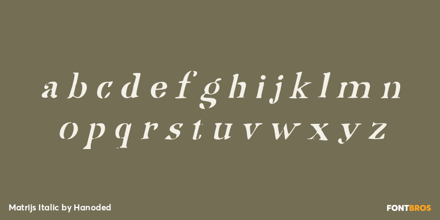 Matrijs Italic Font Poster #1