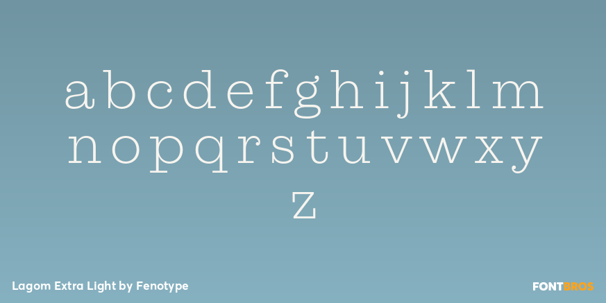 Lagom Extra Light Font Poster #1