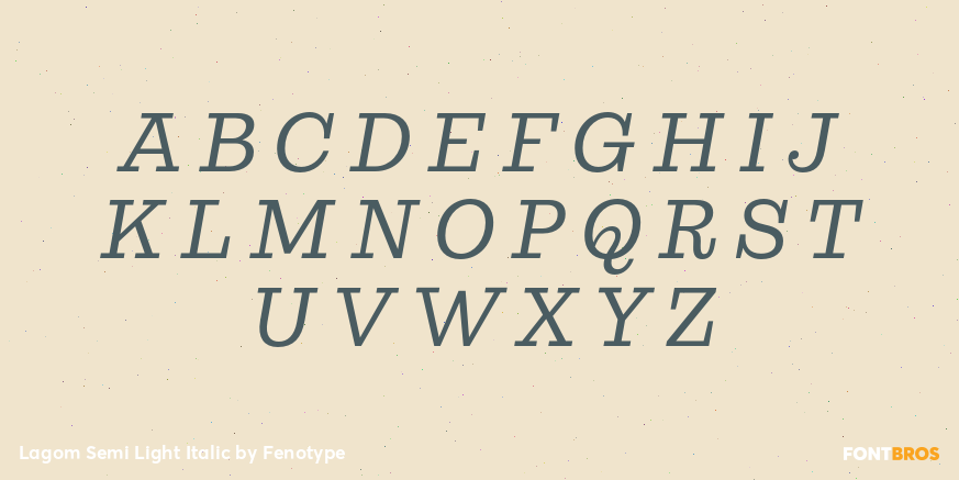 Lagom Semi Light Italic Font Poster #2