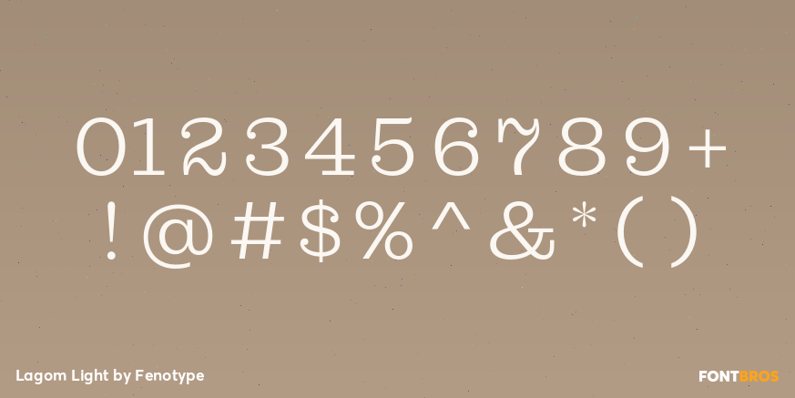 Lagom Light Font Poster #1