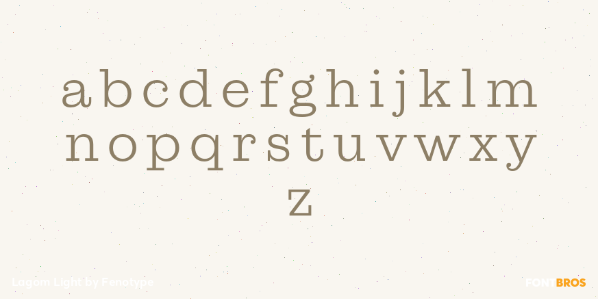 Lagom Light Font Poster #1