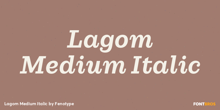Lagom Medium Italic Font Poster #1