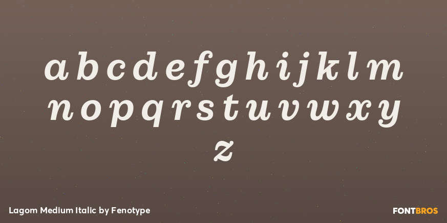 Lagom Medium Italic Font Poster #3