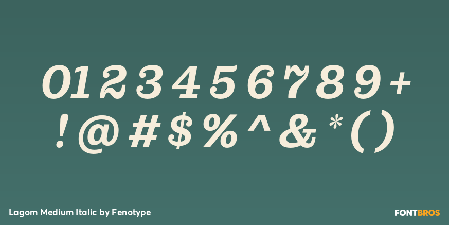 Lagom Medium Italic Font Poster #4