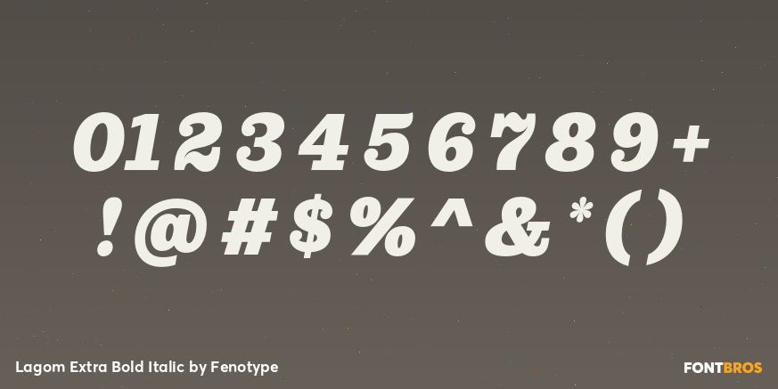 Lagom Extra Bold Italic Font Poster #1