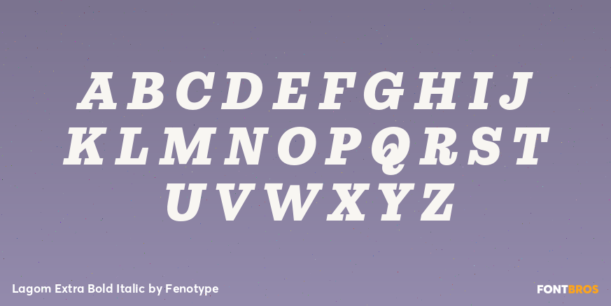 Lagom Extra Bold Italic Font Poster #1