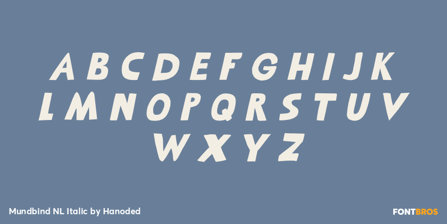 Mundbind NL Italic Font Poster #2