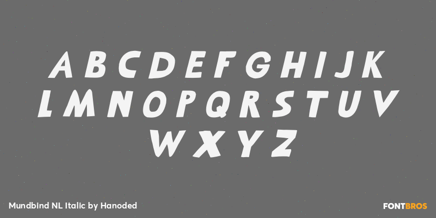 Mundbind NL Italic Font Poster #1