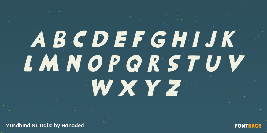 Mundbind NL Italic Font Poster #1