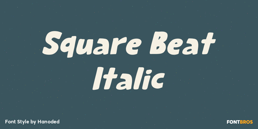 Square Beat Italic Poster