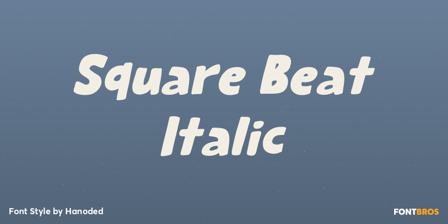 Square Beat Italic Poster