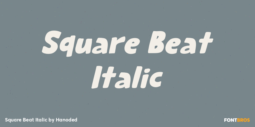 Square Beat Italic Poster